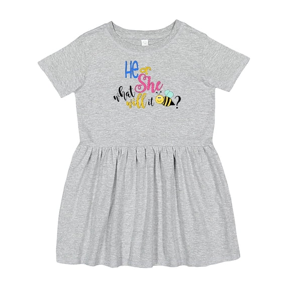 Inktastic He or She What Will It Be? Girls Toddler Dress