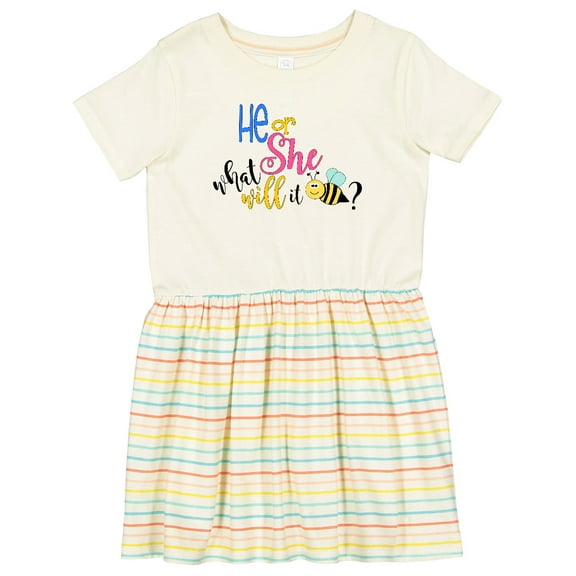 Inktastic He or She What Will It Be? Girls Toddler Dress