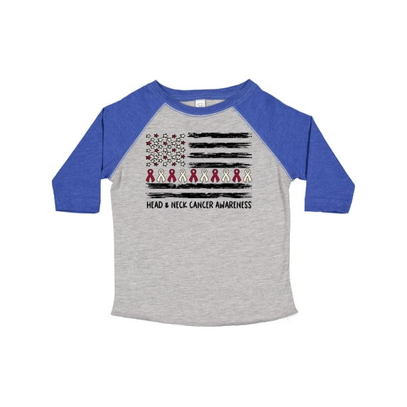 Inktastic Head and Neck Cancer Awareness Flag and Ribbon Boys or Girls Toddler T-Shirt