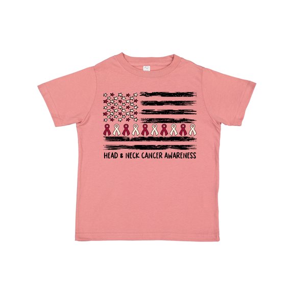 Inktastic Head and Neck Cancer Awareness Flag and Ribbon Boys or Girls Toddler T-Shirt
