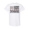 thumbnail image 1 of Inktastic Head and Neck Cancer Awareness Flag and Ribbon T-Shirt, 1 of 5