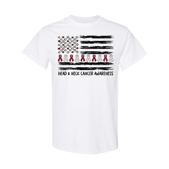 Inktastic Head and Neck Cancer Awareness Flag and Ribbon T-Shirt