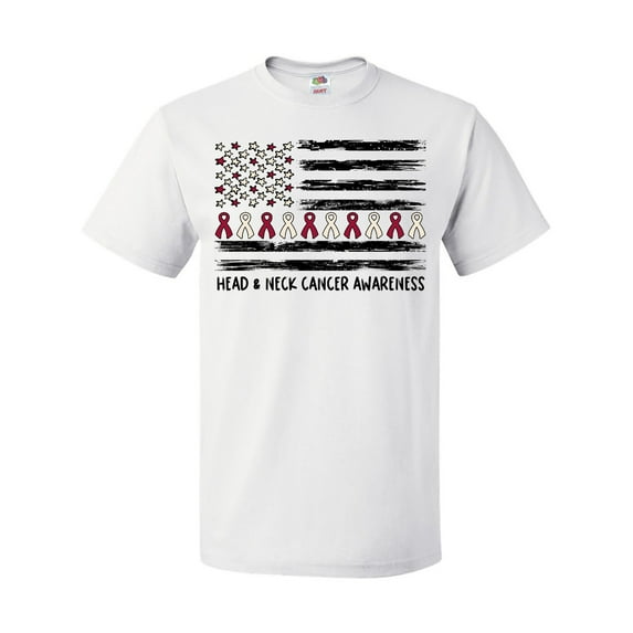 Inktastic Head and Neck Cancer Awareness- Flag and Ribbon T-Shirt