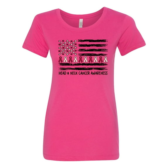 Inktastic Head and Neck Cancer Awareness Flag and Ribbon Women's T-Shirt
