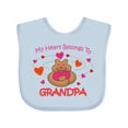 thumbnail image 1 of Inktastic Heart Belongs to Grandpa Girls Baby Bib, 1 of 4