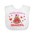 thumbnail image 1 of Inktastic Heart Belongs to Grandpa Girls Baby Bib, 1 of 4
