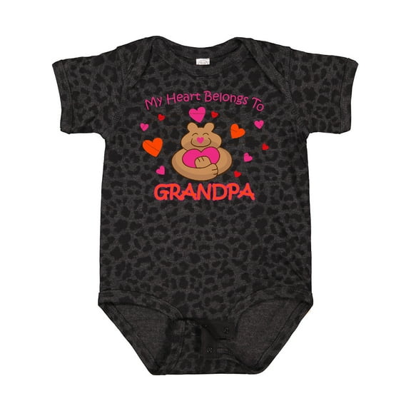 Inktastic Heart Belongs to Grandpa Girls Baby Bodysuit