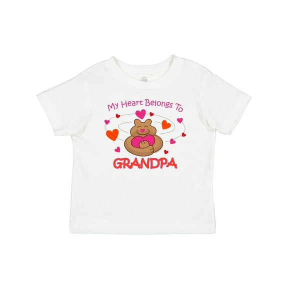 Inktastic Heart Belongs to Grandpa Girls Baby T-Shirt