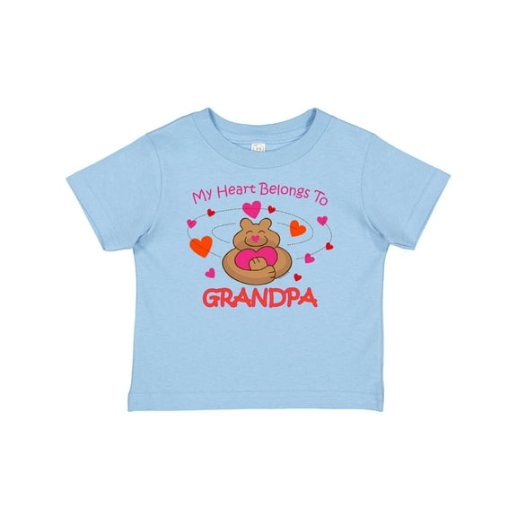 Inktastic Heart Belongs to Grandpa Girls Baby T-Shirt