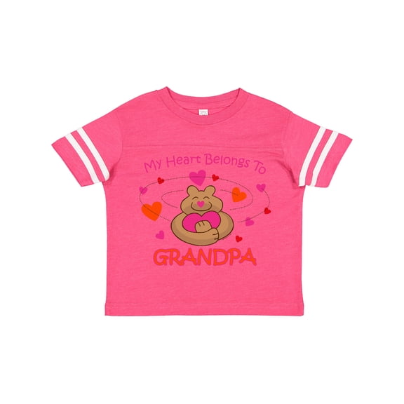 Inktastic Heart Belongs to Grandpa Girls Toddler T-Shirt