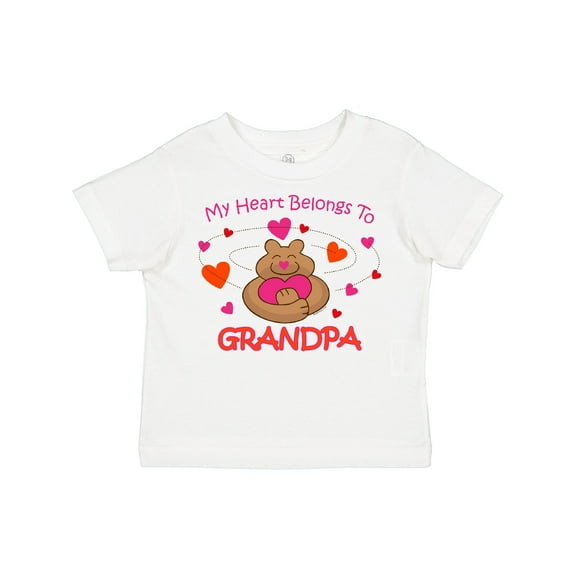 Inktastic Heart Belongs to Grandpa Girls Toddler T-Shirt