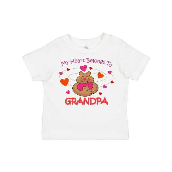 Inktastic Heart Belongs to Grandpa Girls Toddler T-Shirt