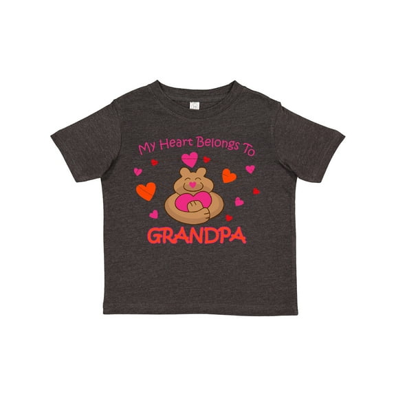 Inktastic Heart Belongs to Grandpa Girls Toddler T-Shirt