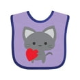 thumbnail image 1 of Inktastic Heart Cat Boys or Girls Baby Bib, 1 of 4