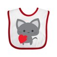 thumbnail image 1 of Inktastic Heart Cat Boys or Girls Baby Bib, 1 of 4