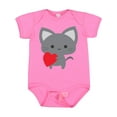 thumbnail image 1 of Inktastic Heart Cat Boys or Girls Baby Bodysuit, 1 of 5
