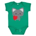 thumbnail image 1 of Inktastic Heart Cat Boys or Girls Baby Bodysuit, 1 of 5