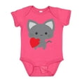 thumbnail image 1 of Inktastic Heart Cat Boys or Girls Baby Bodysuit, 1 of 5