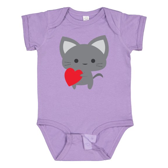 Inktastic Heart Cat Boys or Girls Baby Bodysuit