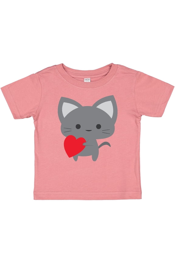 Heart Cat Boys or Girls Baby T-Shirt