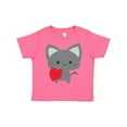 thumbnail image 1 of Inktastic Heart Cat Boys or Girls Toddler T-Shirt, 1 of 5