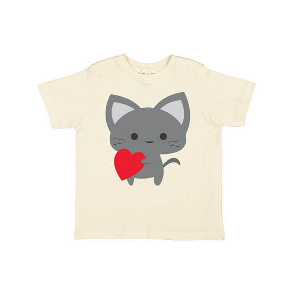 Inktastic Heart Cat Boys or Girls Toddler T-Shirt