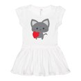 thumbnail image 1 of Inktastic Heart Cat Girls Baby Dress, 1 of 4