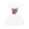 thumbnail image 1 of Inktastic Heart Cat Girls Toddler Dress, 1 of 4