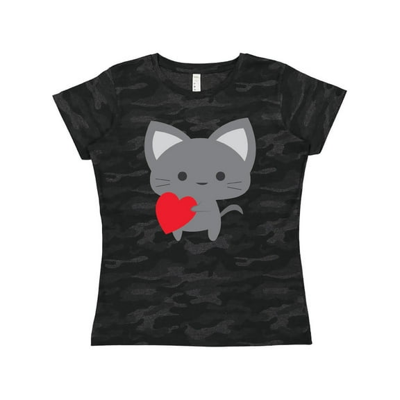 Inktastic Heart Cat Women's T-Shirt