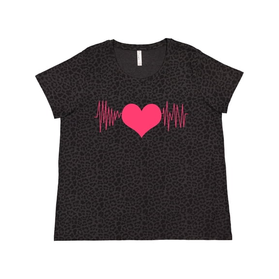 Inktastic Heart Monitor Valentines Day Women's Plus Size T-Shirt