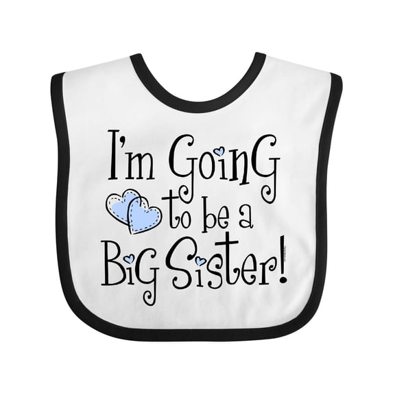 Inktastic Heart New Big Sister Girls Baby Bib