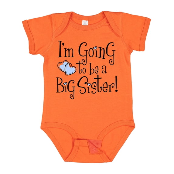 Inktastic Heart New Big Sister Girls Baby Bodysuit