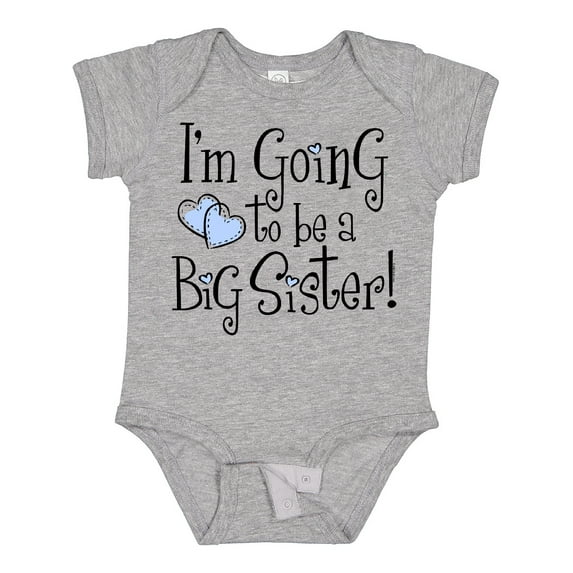 Inktastic Heart New Big Sister Girls Baby Bodysuit