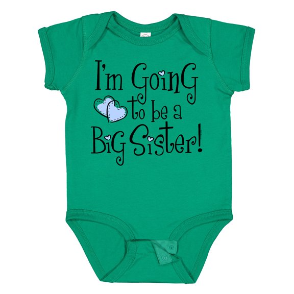 Inktastic Heart New Big Sister Girls Baby Bodysuit
