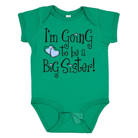 Inktastic Heart New Big Sister Girls Baby Bodysuit