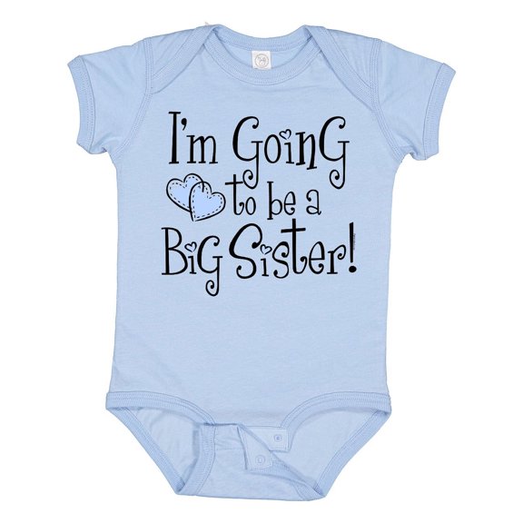 Inktastic Heart New Big Sister Girls Baby Bodysuit