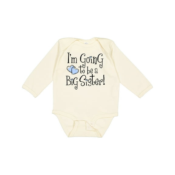 Inktastic Heart New Big Sister Girls Long Sleeve Baby Bodysuit