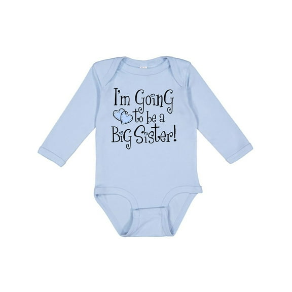Inktastic Heart New Big Sister Girls Long Sleeve Baby Bodysuit