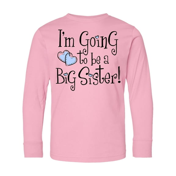Inktastic Heart New Big Sister Long Sleeve Youth T-Shirt