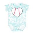 thumbnail image 1 of Inktastic Heart Shaped Baseball Boys or Girls Baby Bodysuit, 1 of 5