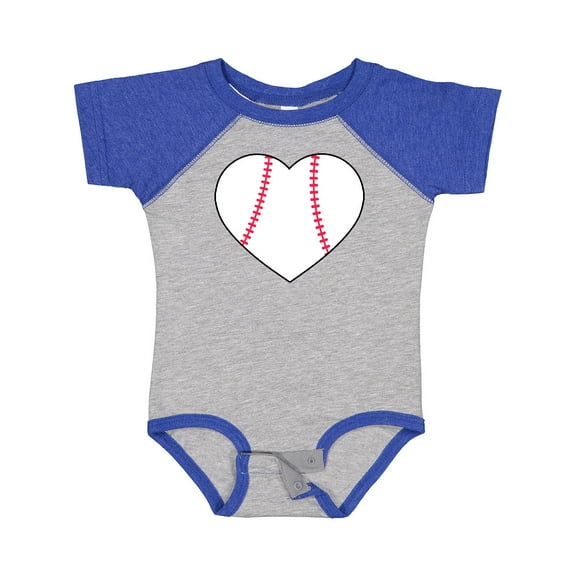 Inktastic Heart Shaped Baseball Boys or Girls Baby Bodysuit