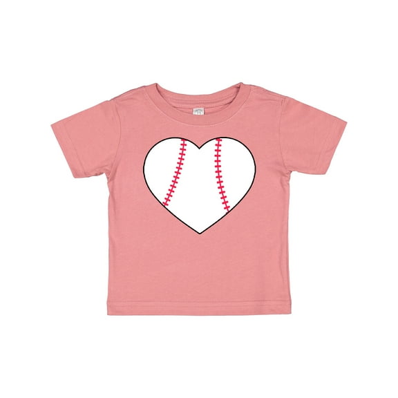Inktastic Heart Shaped Baseball Boys or Girls Baby T-Shirt