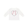 thumbnail image 1 of Inktastic Heart Shaped Baseball Boys or Girls Long Sleeve Toddler T-Shirt, 1 of 5