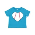 thumbnail image 1 of Inktastic Heart Shaped Baseball Boys or Girls Toddler T-Shirt, 1 of 5