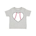 thumbnail image 1 of Inktastic Heart Shaped Baseball Boys or Girls Toddler T-Shirt, 1 of 5