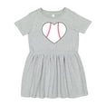 thumbnail image 1 of Inktastic Heart Shaped Baseball Girls Toddler Dress, 1 of 5