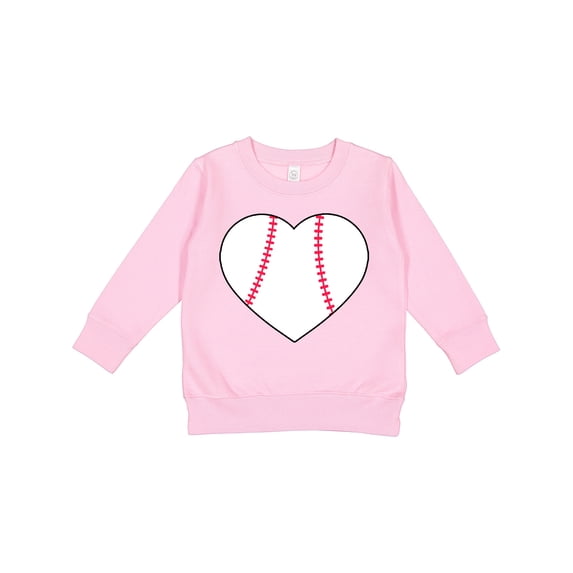 Inktastic Heart Shaped Baseball Toddler Sweatshirt