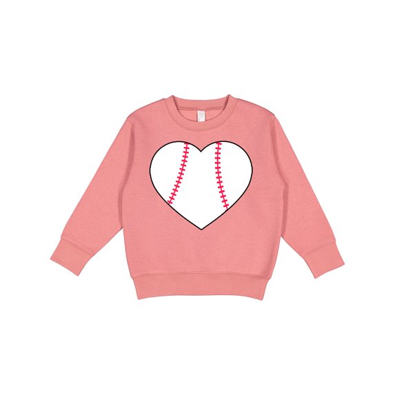 Inktastic Heart Shaped Baseball Toddler Sweatshirt