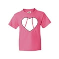 thumbnail image 1 of Inktastic Heart Shaped Baseball Youth T-Shirt, 1 of 5