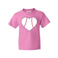 thumbnail image 1 of Inktastic Heart Shaped Baseball Youth T-Shirt, 1 of 5